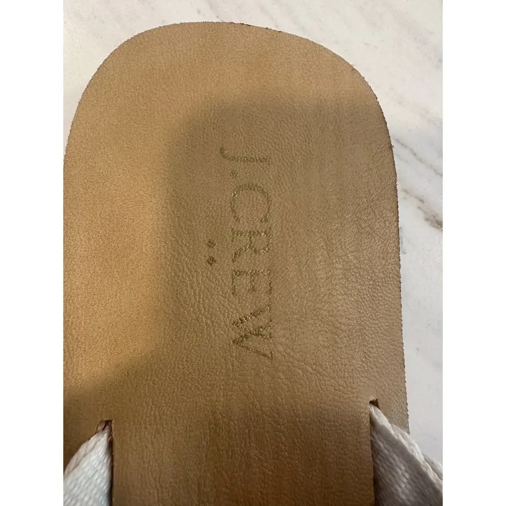 J.Crew Woven Thong Sandals Women’s Size 8 Ivory Tan NWT Flip Flops BN876